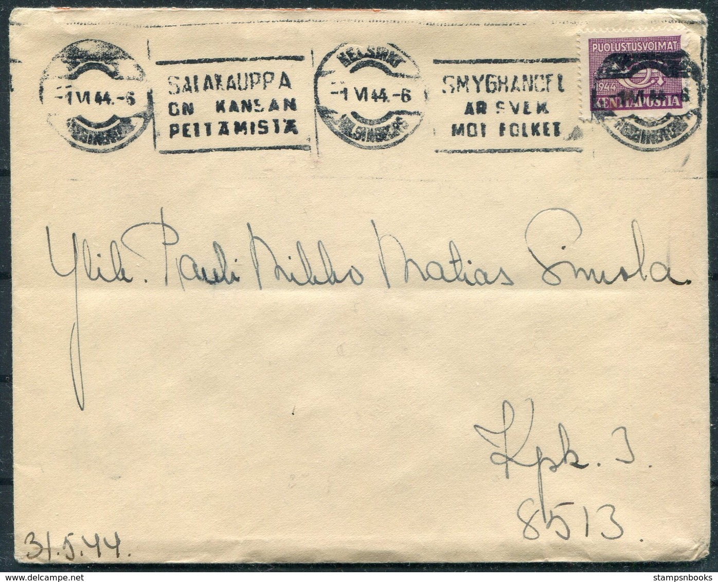 1944 Finland Kenttapostia Faltpost Cover - Covers & Documents