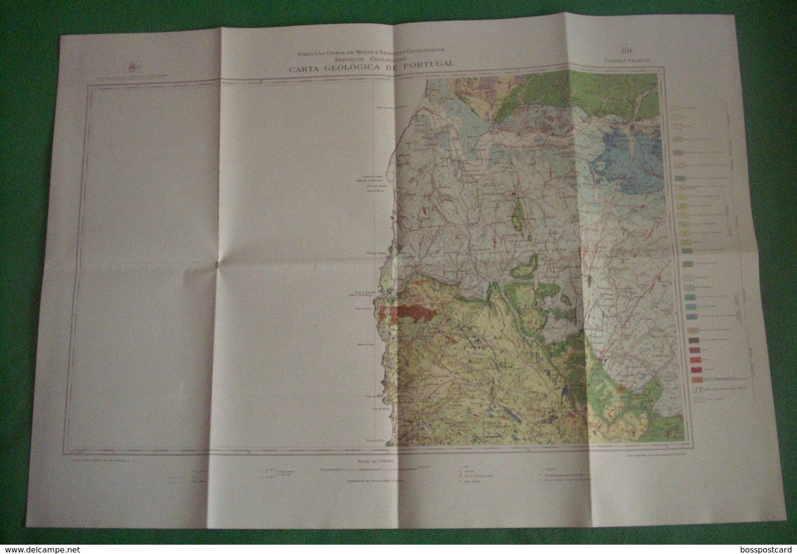 Torres Vedras - Carta Geológica De Portugal + Mapa - Geographical Maps