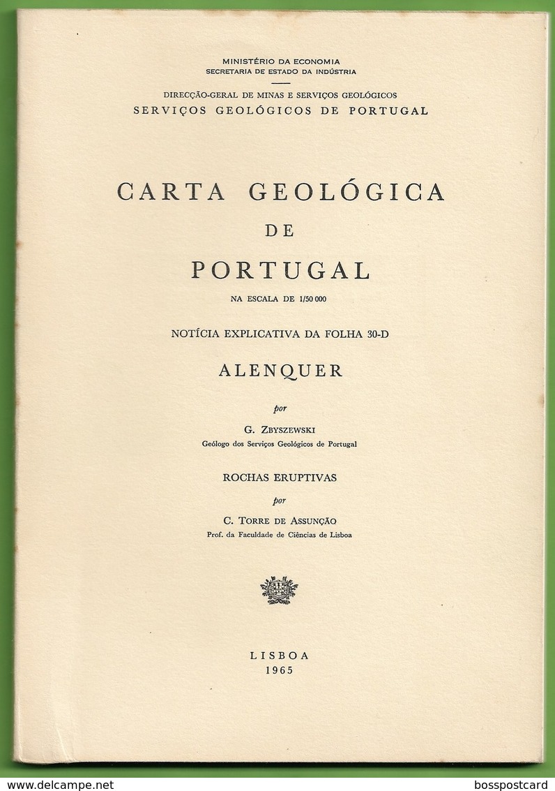 Alenquer - Carta Geológica De Portugal + Mapa - Geographical Maps