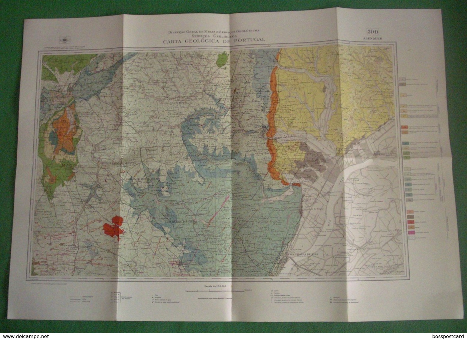 Alenquer - Carta Geológica De Portugal + Mapa - Geographical Maps