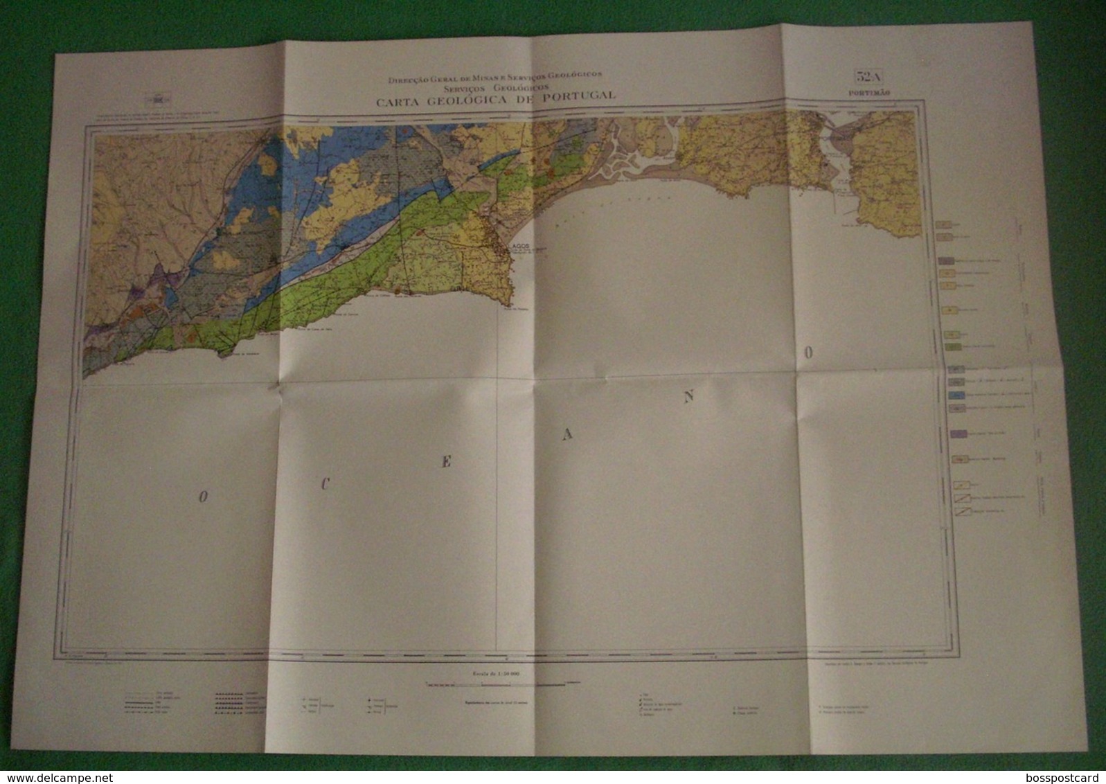 Portimão - Carta Geológica De Portugal + Mapa. Faro. - Geographische Kaarten