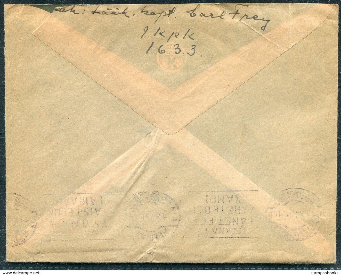 1941 Finland Kenttapostia Faltpost Cover + Letter - Covers & Documents