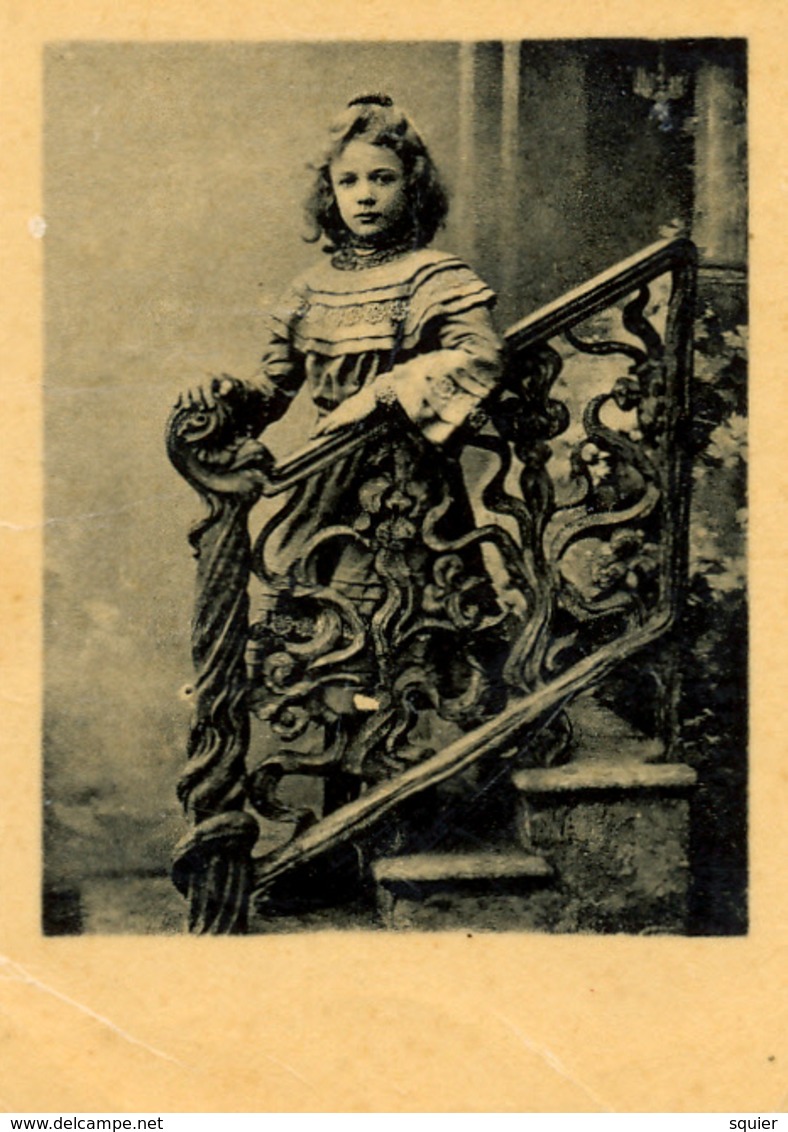 Early Advertisement Card, Girl On The Stairs, Koffie, Rookvleesch, Th. Horsman, Westerstraat, Backside - Andere & Zonder Classificatie