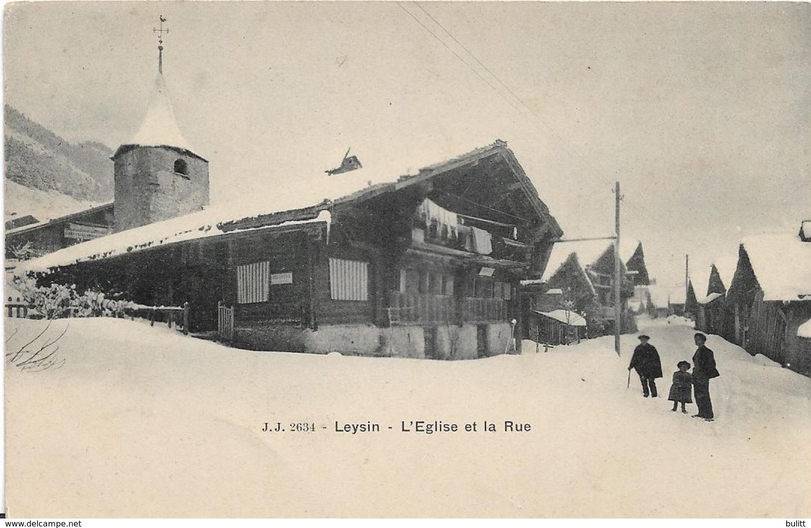 SUISSE - LEYSIN - L'église Et La Rue - Leysin