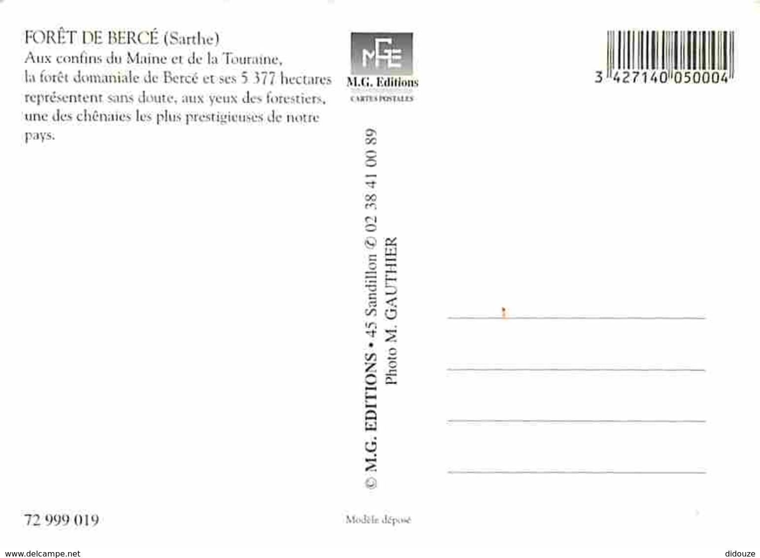 72 - Foret De Bercé - Multivues - Ecureuil - Chouette - Carte Neuve - Voir Scans Recto-Verso - Autres & Non Classés