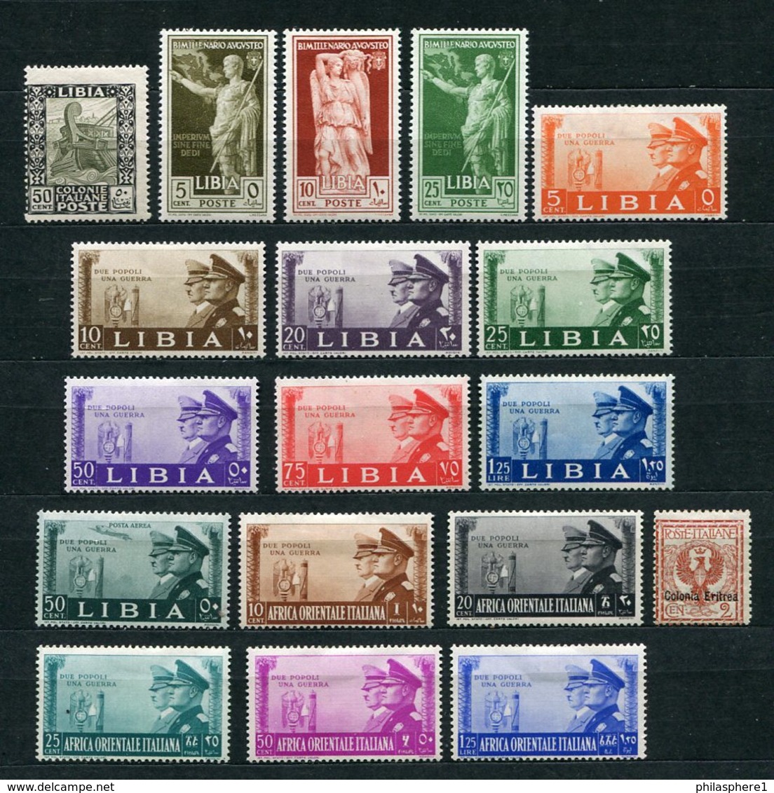 Italienische Kolonien Lot / Kleine Sammlung     *  Unused         (001) - Emissioni Generali