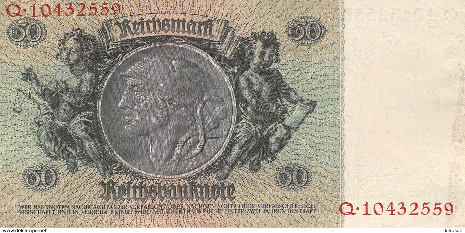 50 Reichsmark  AU/EF (II) 1933 - 50 Reichsmark