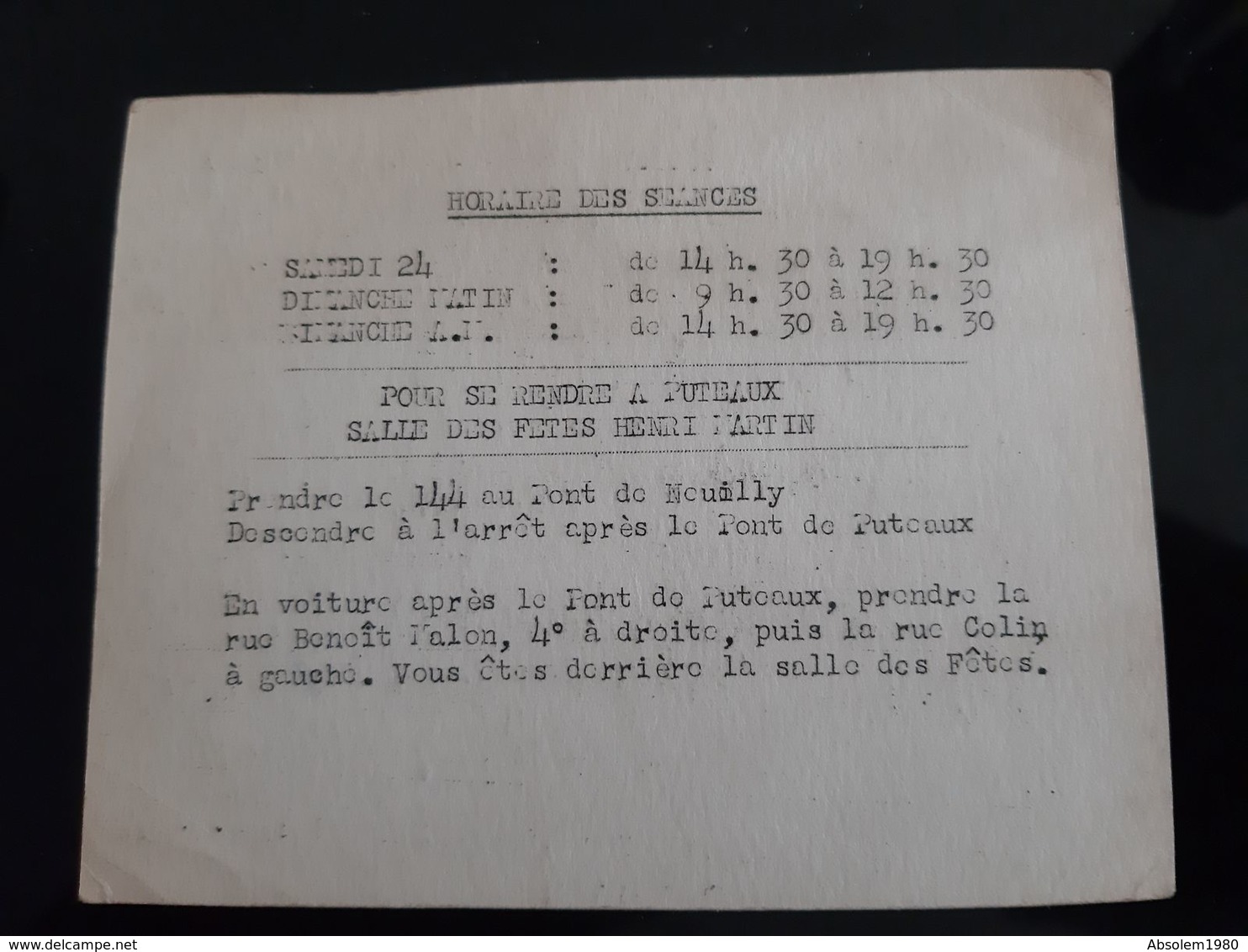 CARTE 1956 CONGRES FEDERAL EXTRAORDINAIRE PARTI SOCIALISTE SFIO PARIS 16 SOCIALISME POLITIQUE FEDERATION SEINE - Documents Historiques