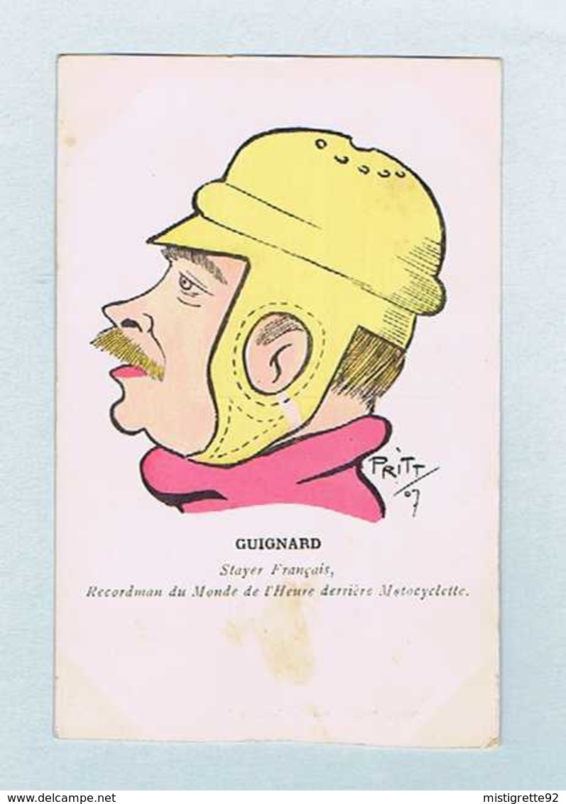 CP Édition BEAUVAIS: Paul GUIGNARD Stayer Français Recordman Du Monde De L'Heure. PRITT Illustrateur Caricaturiste. Vélo - Cyclisme