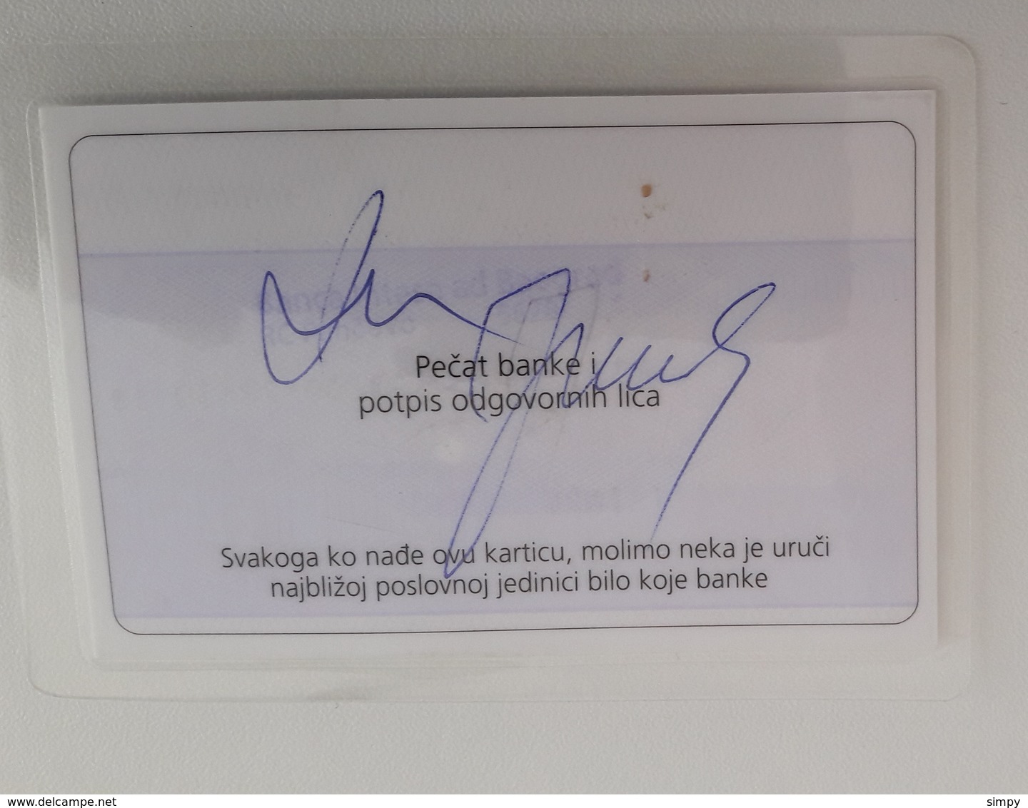Banca Intesa Serbia  Foreign Currency Account Card Kartica Deviznog Racuna - Krediet Kaarten (vervaldatum Min. 10 Jaar)