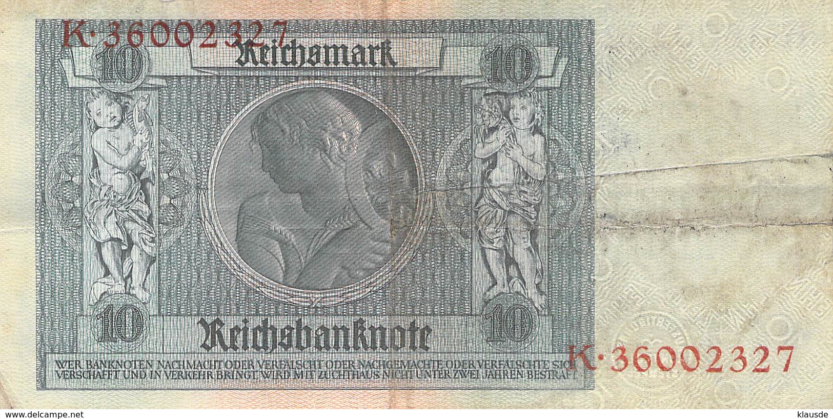 10 Deutsche Reichsmark UNC (I) - 10 Mark