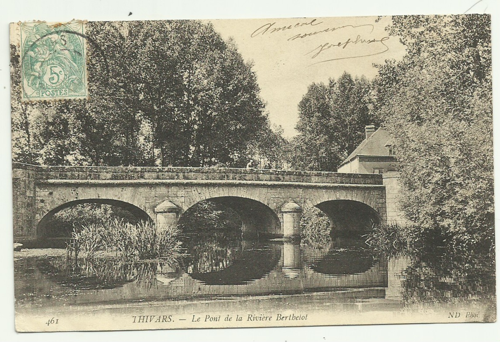 Cpa   EURE ET LOIR   461    THIVARS.   Le Pont De La Rivière Berthelot - Sonstige & Ohne Zuordnung