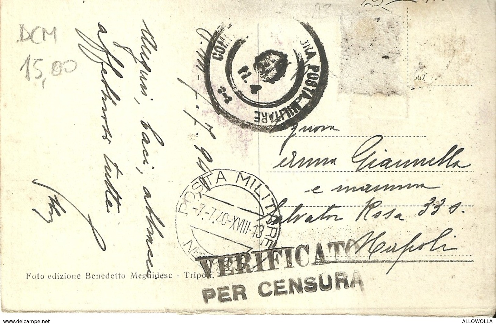 4989" LIBIA-LA CAROVANA E' IN VISTA"ANIMATA-CART. POST. ORIG. SPED.1940 VERIFICATO PER CENSURA - Libia