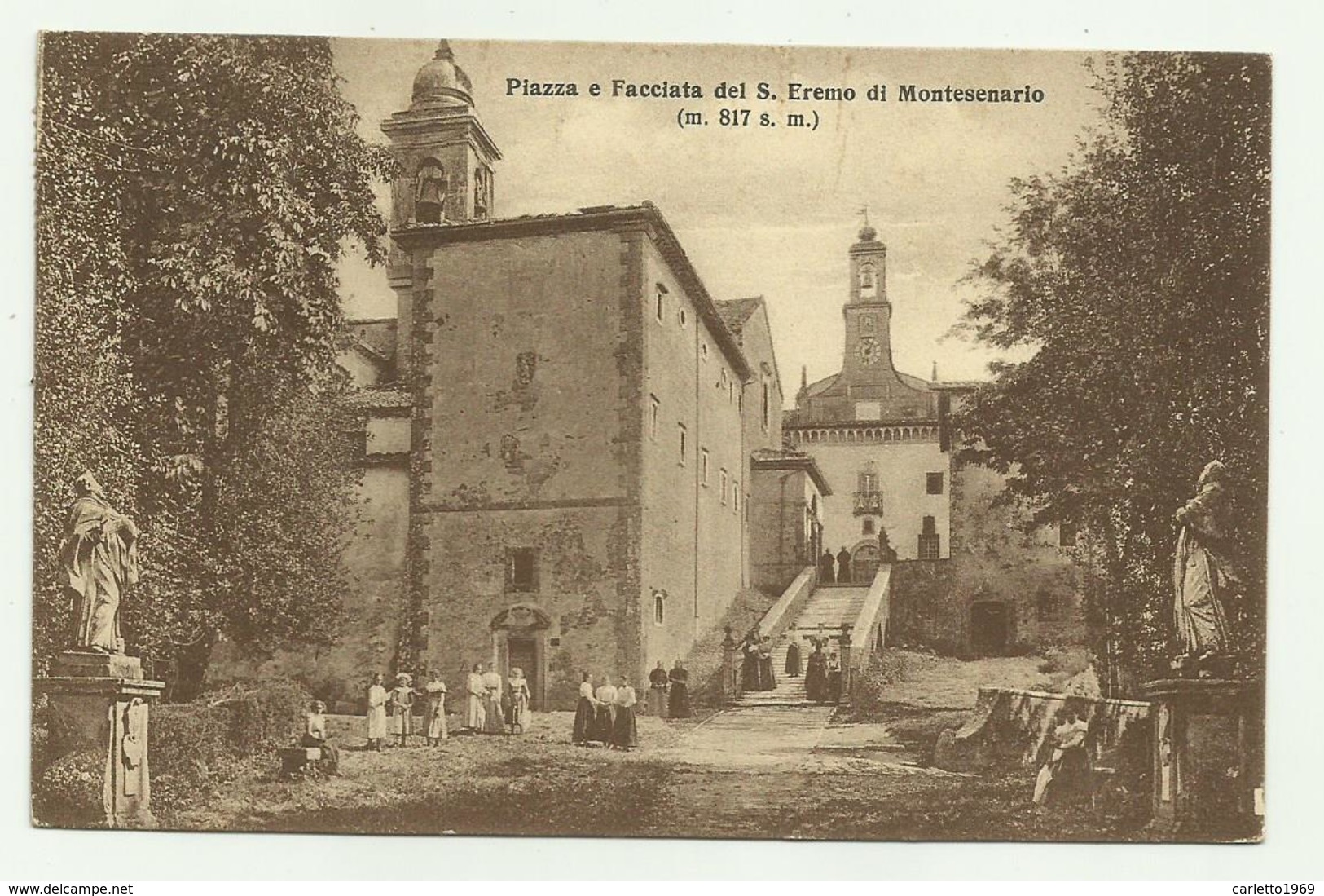 FIRENZE - PIAZZA E FACCIATA DEL S.EREMO DI MONTESENARIO   VIAGGIATA FP - Firenze