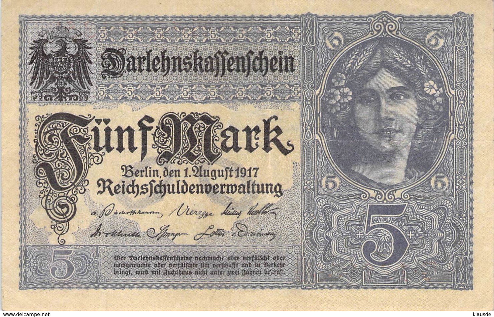 5 Mio Deutsche Reichsmark AU/EF (II) - 5 Mark