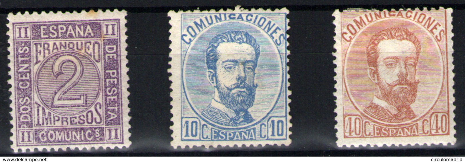 España Nº 116a, 121, 125. Año Nº 1872 - Nuevos