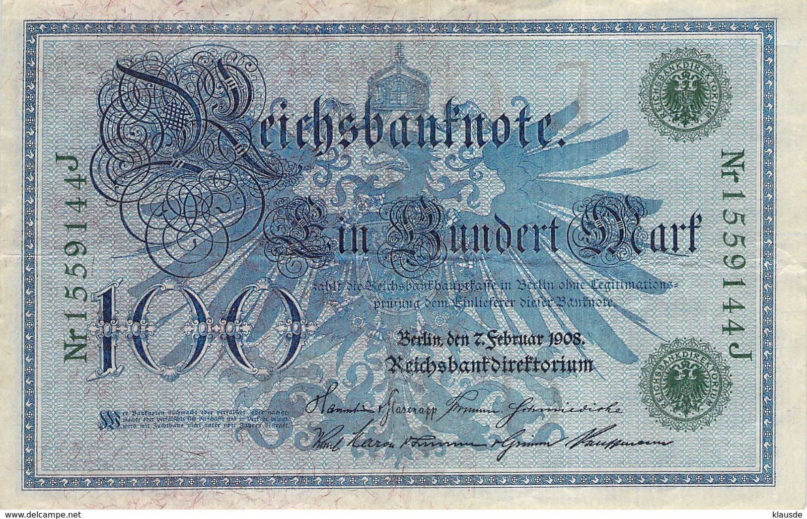 100 Deutsche Reichsmark AU/EF (II) - 100 Mark