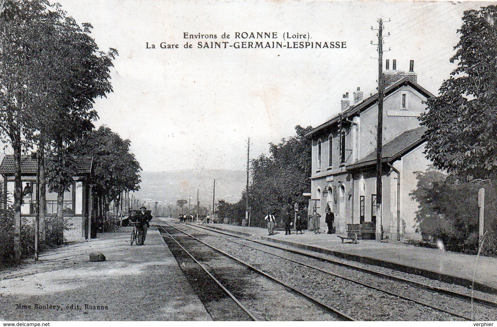 CPA 42 - ST GRMAIN LESPINASSE - LA GARE - Autres & Non Classés