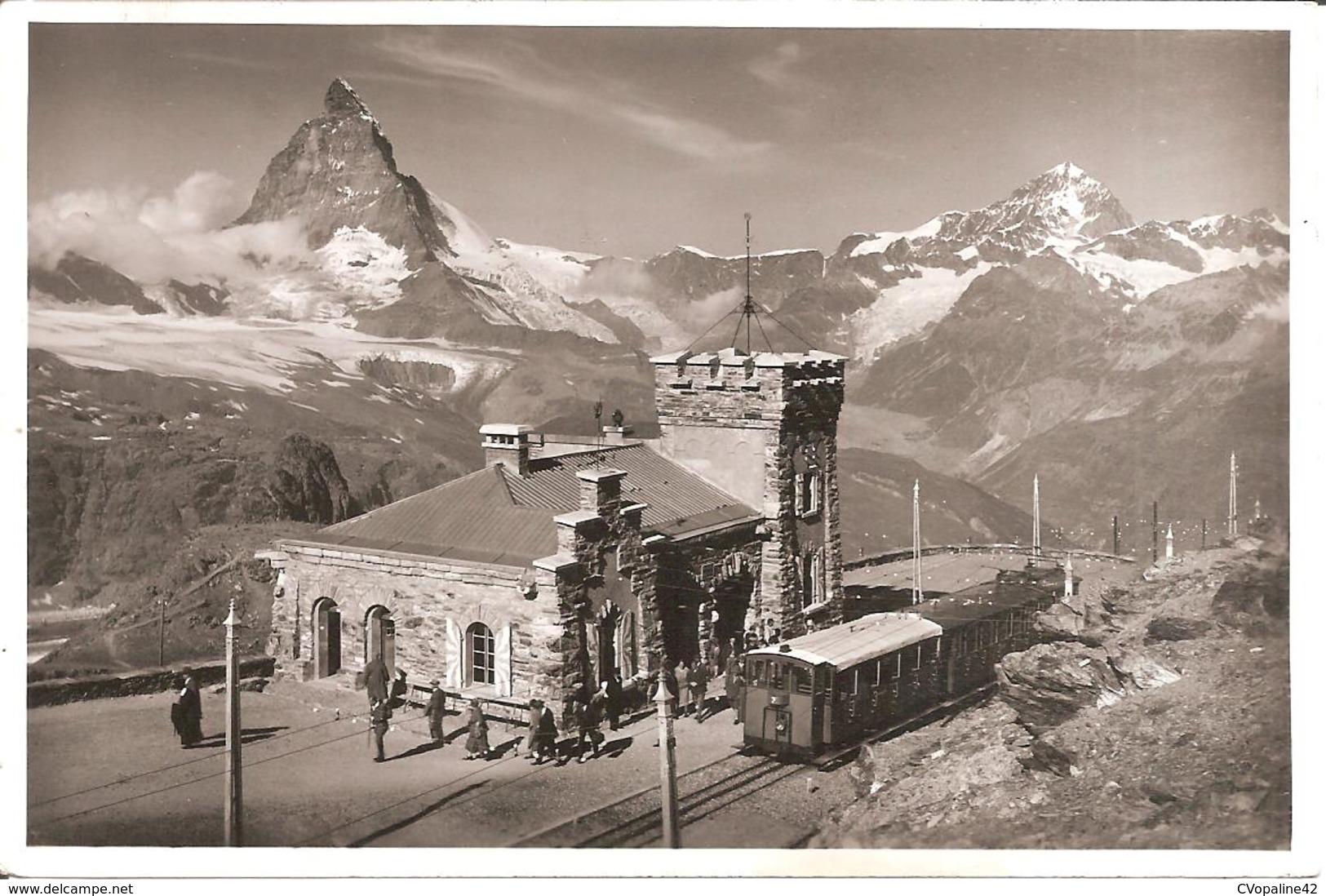 STATION GORNERGRAT (Valais-VS) Matterhorn , Train , Gare - Rare Photo E. GYGER , ADELBODEN - Autres & Non Classés