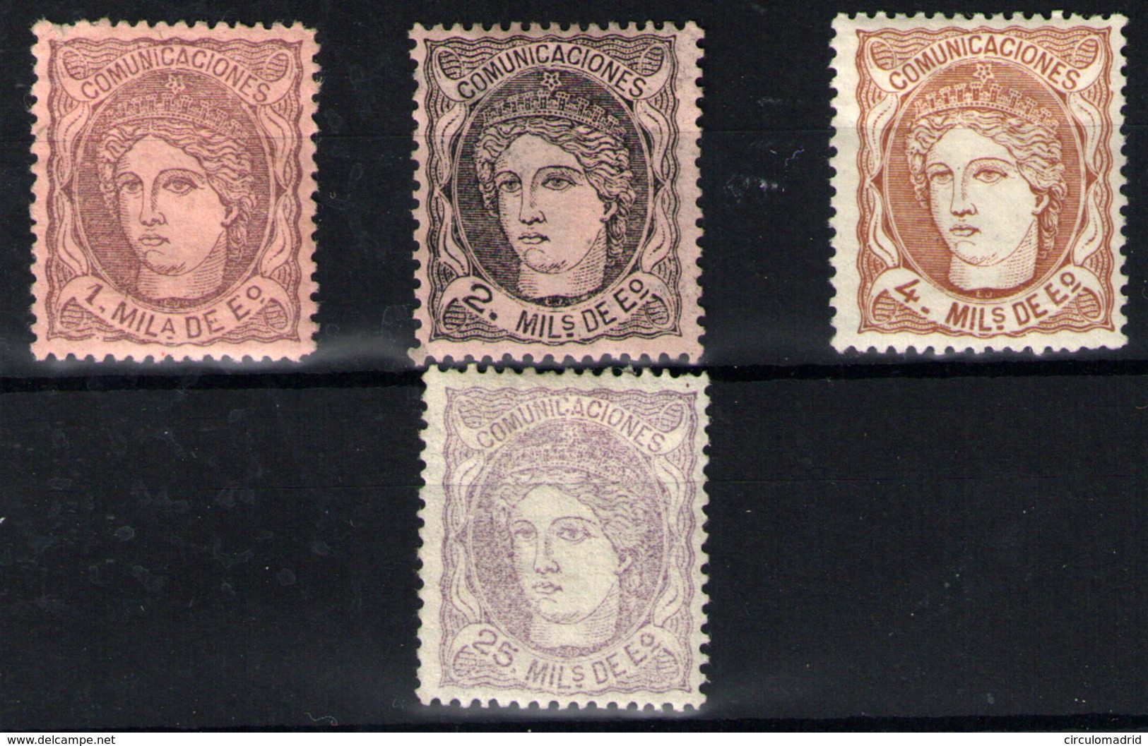 España Nº 102/4, 106. Año Nº 1870 - Unused Stamps