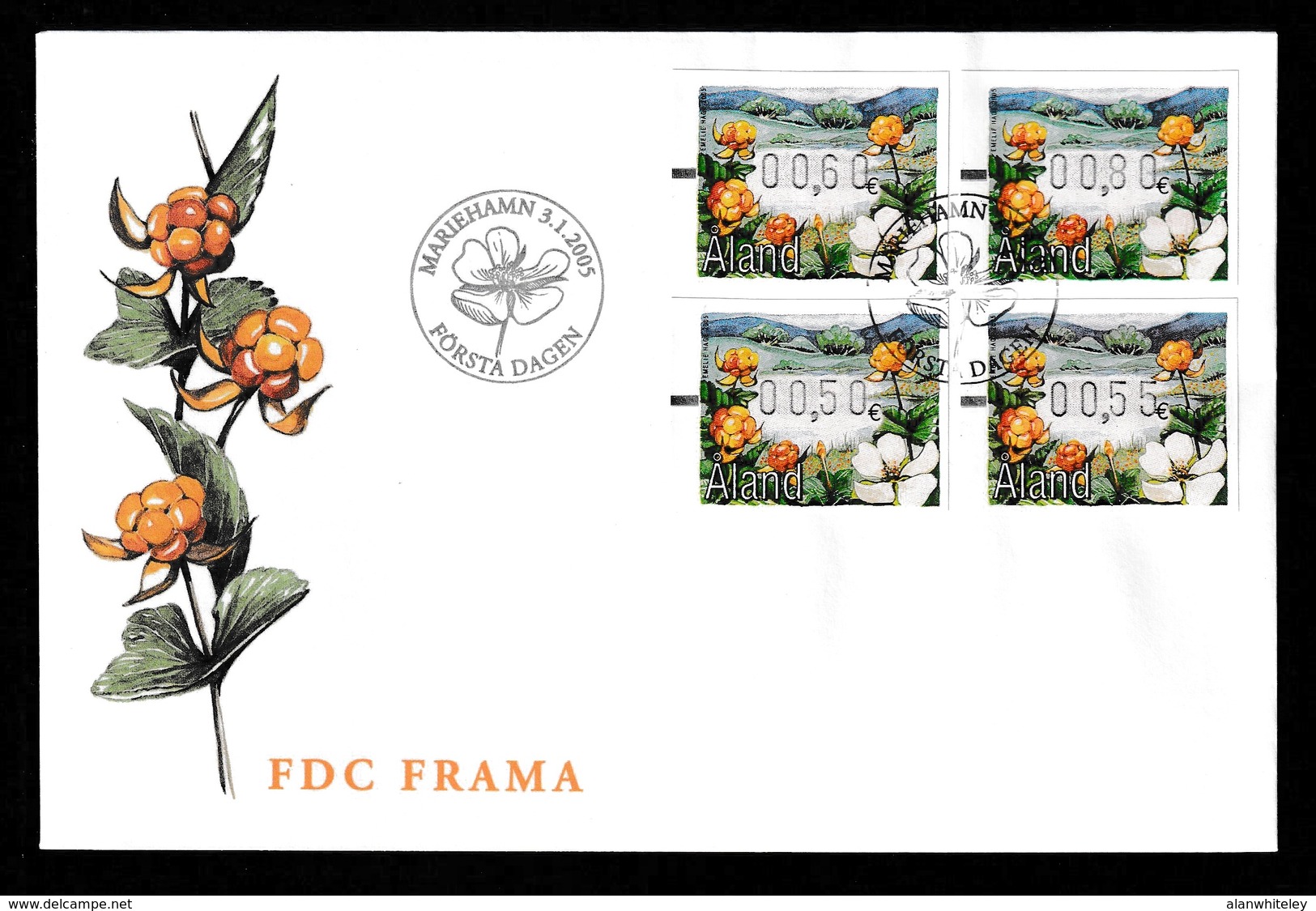 ÅLAND 2003 2004 2005 FRAMA Berries: Set Of 3 First Day Covers CANCELLED - Aland