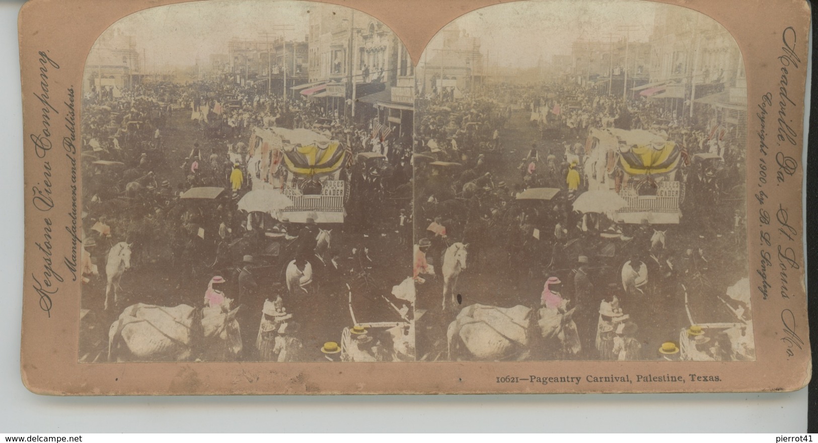 PHOTOS STEREO - U.S.A. - TEXAS - PALESTINE - Pageantry Carnival - Stereoscopic