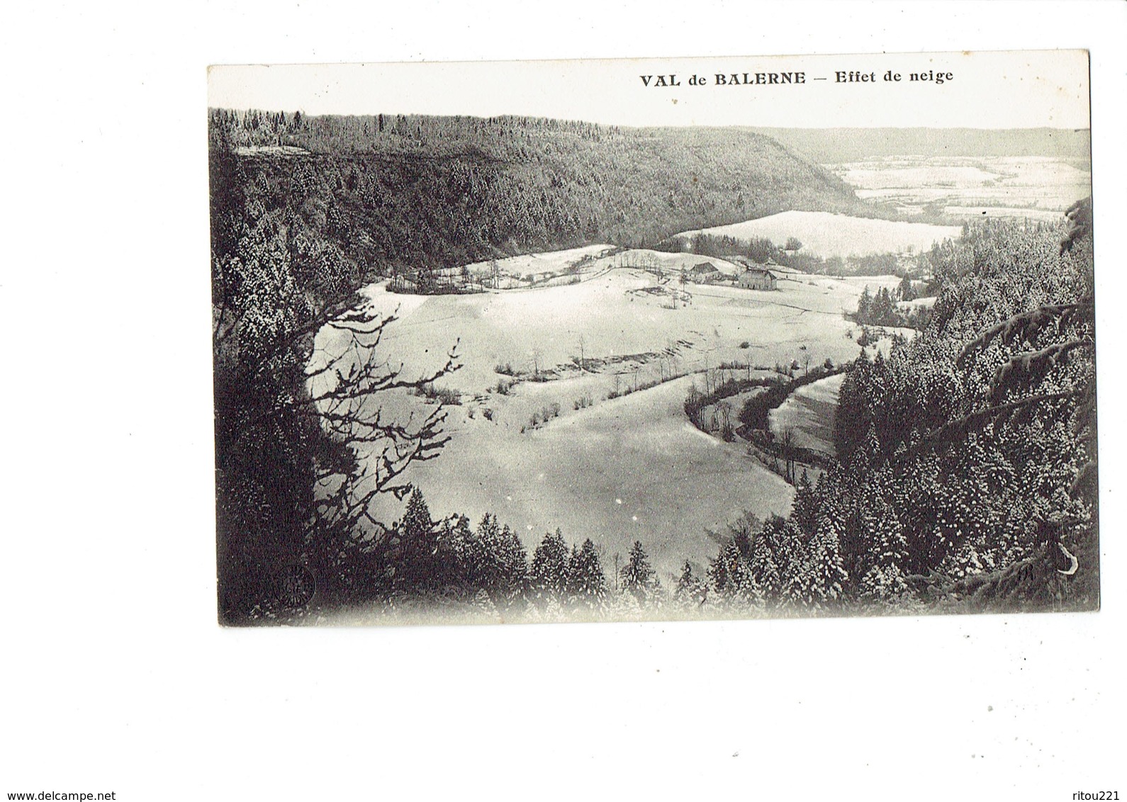 Cpa - 39 - Val De Balerne - Effet De Neige - 1915 - - Autres & Non Classés