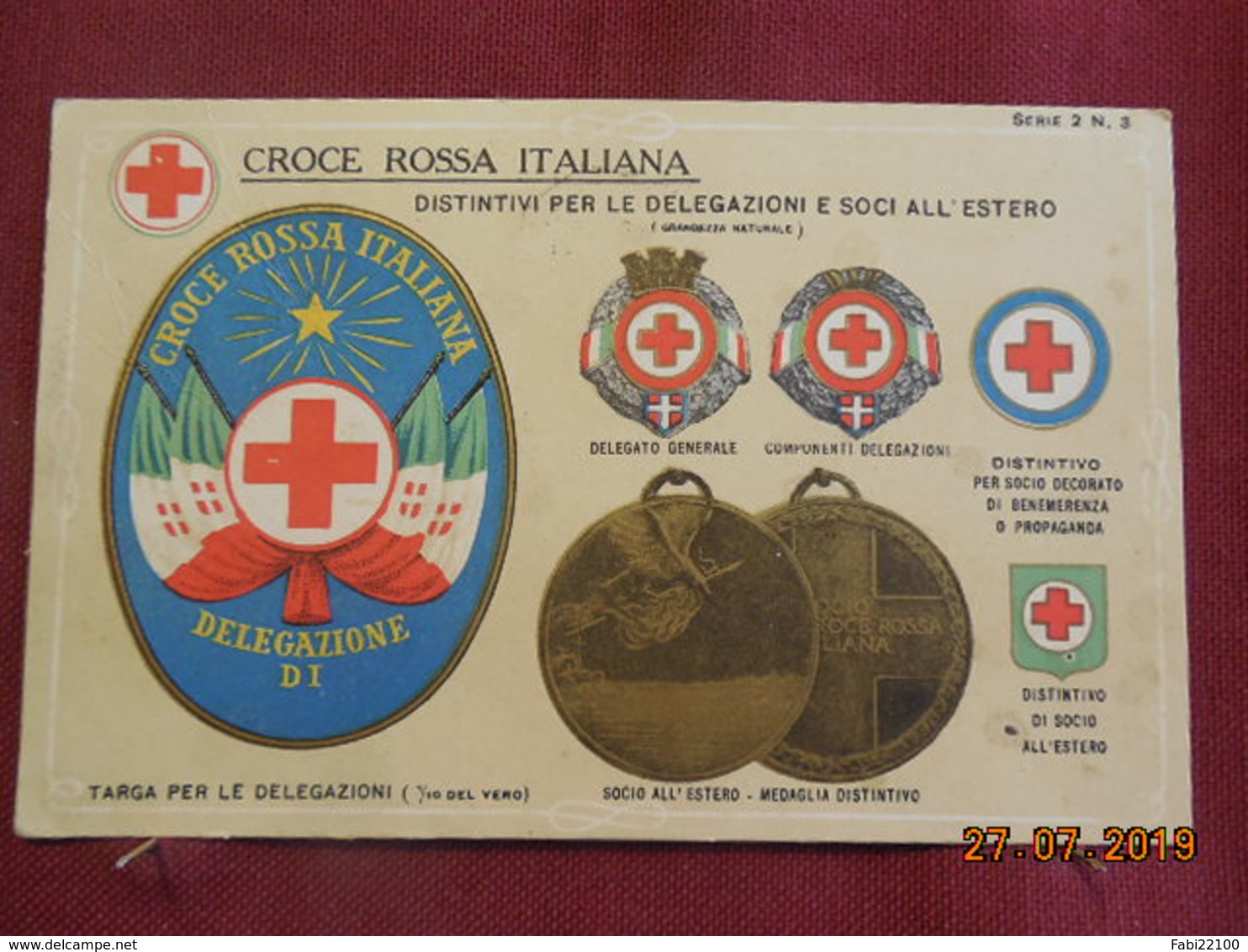 CPA - Croix-Rouge Italienne - Distintivi Per Le Delegazioni E Soci All'estro - Croix-Rouge