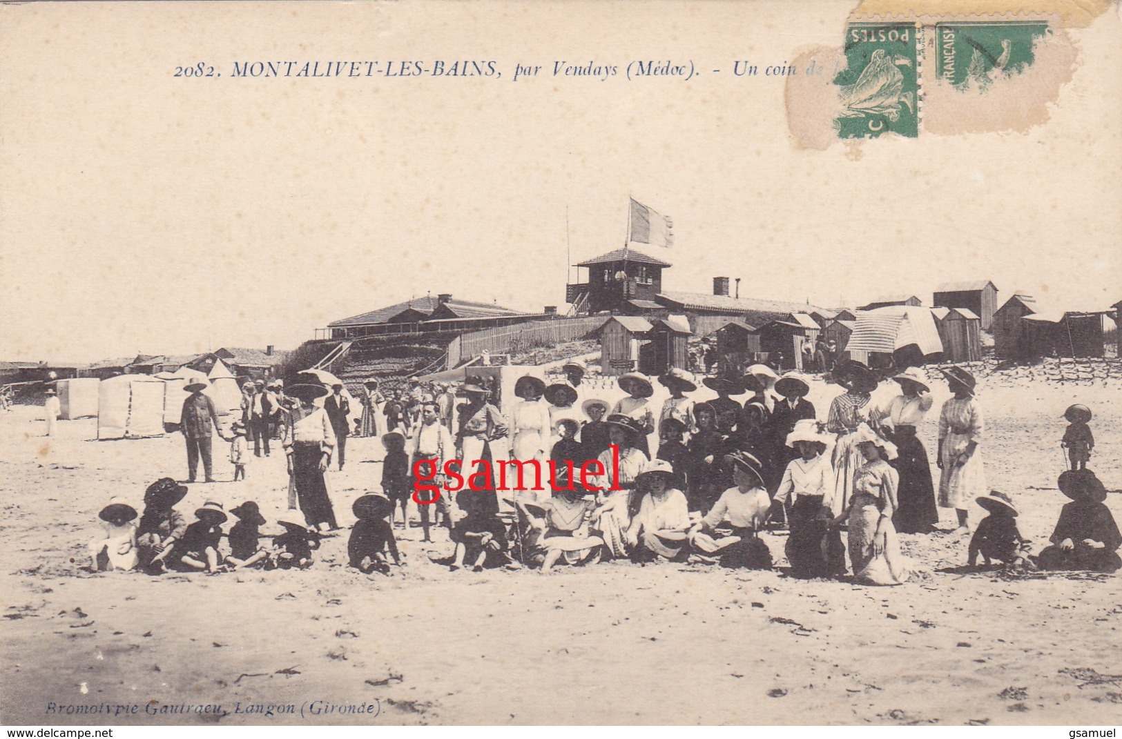 33 - Montalivet Les Bains Par Vendays - (Médoc). Cpa Très Animé  1916 - Autres & Non Classés