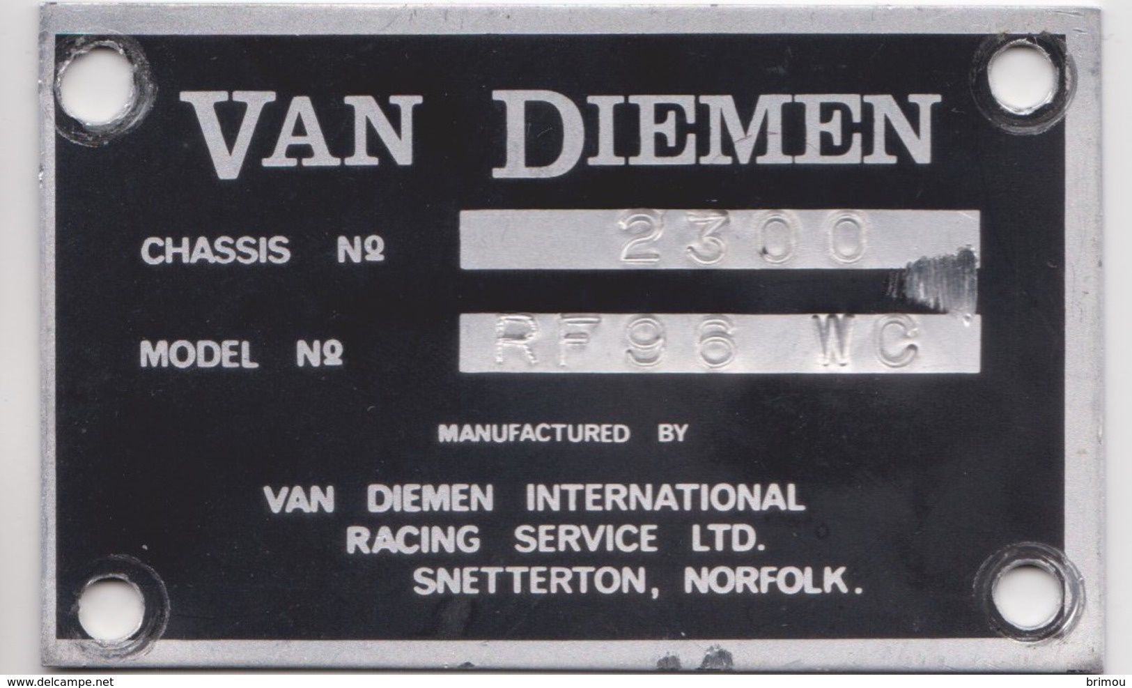 Van Diemen, Chassis Automobile Snetterton, Norfolk. - Automobile - F1