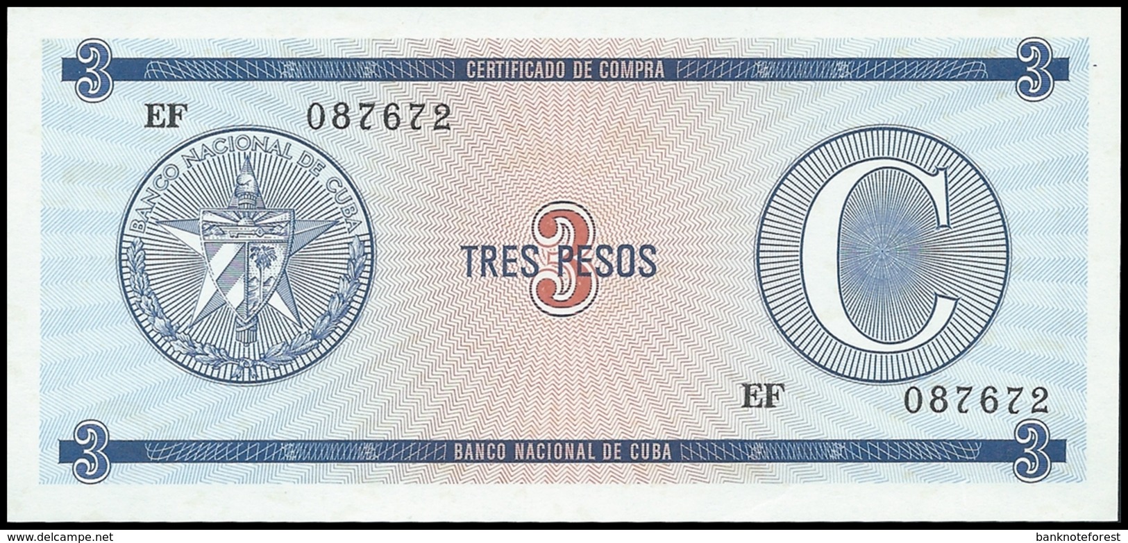 Cuba | 3 Pesos | 1985 | P.FX.20 | UNC - Kuba