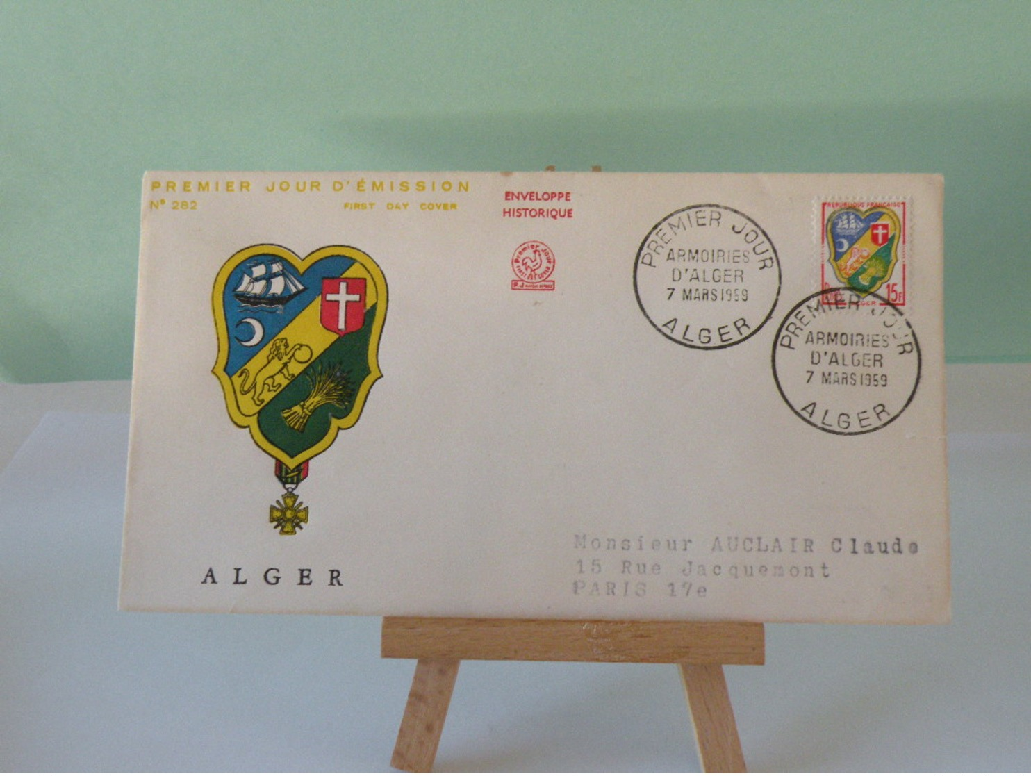 Armoiries D'Alger - Alger - 7.3.1959 -(Numismatique Française)- Coté 2€ - 1950-1959