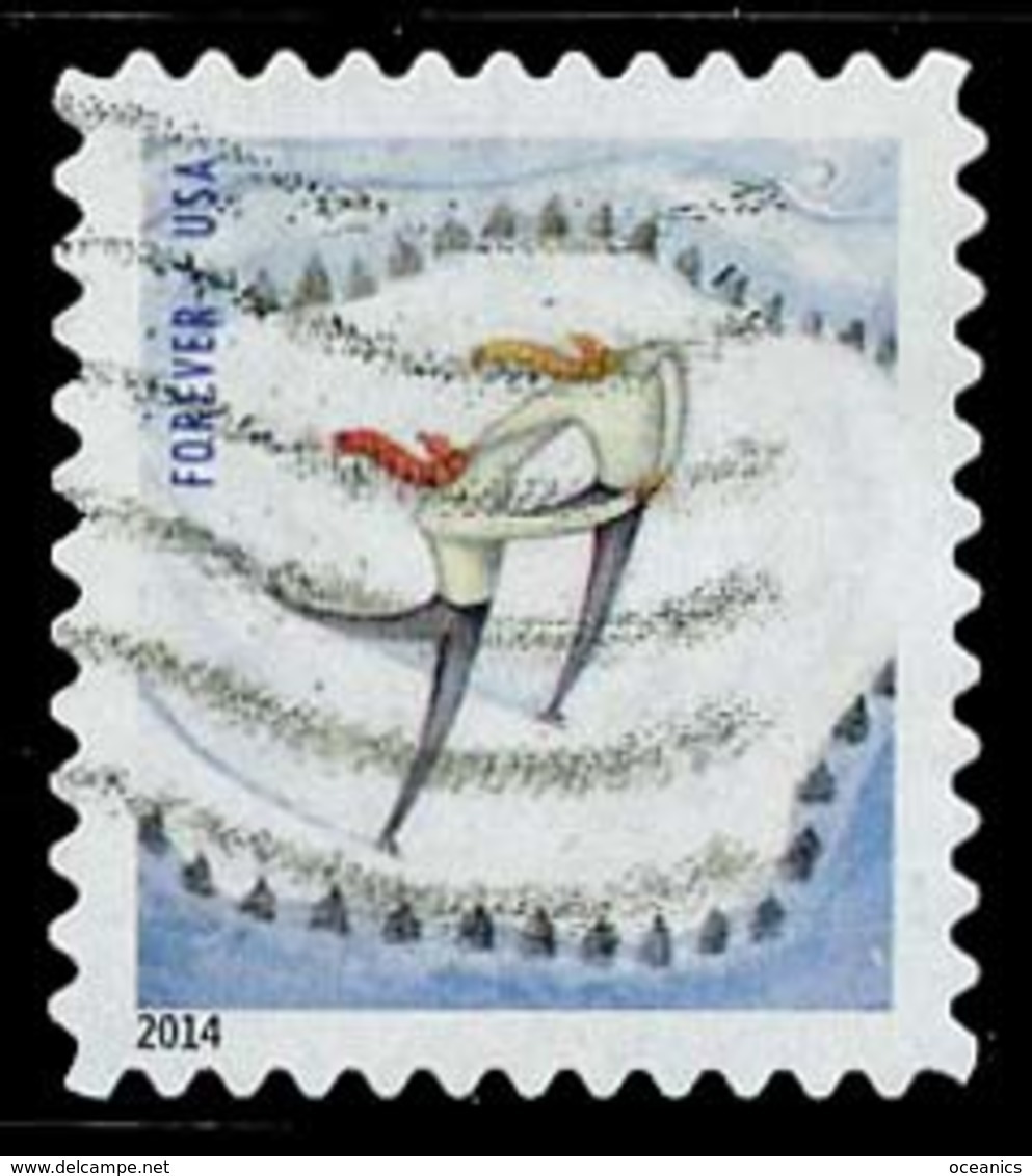 Etats-Unis / United States (Scott No.4941 - Plaisir D'hiver / Winter Fun) (o)  P4 Small ATM - Oblitérés