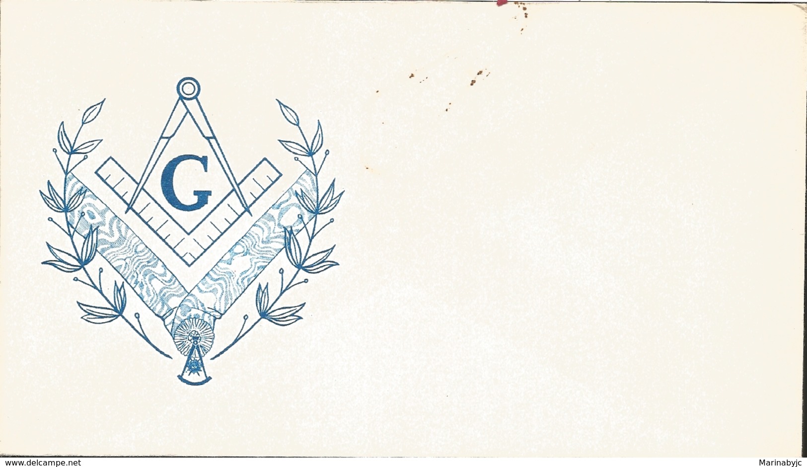 J) 1900 FRANCE, MASONIC SYMBOL, BLUE, MASONIC GRAND LODGE, FDC - Otros & Sin Clasificación