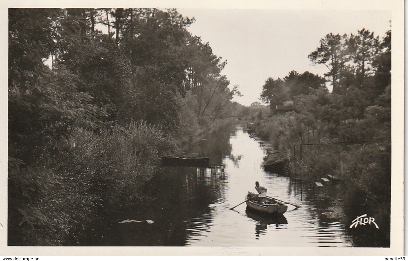 33 CAZAUX -- Le Canal + Barque - Carte Photo - Autres & Non Classés