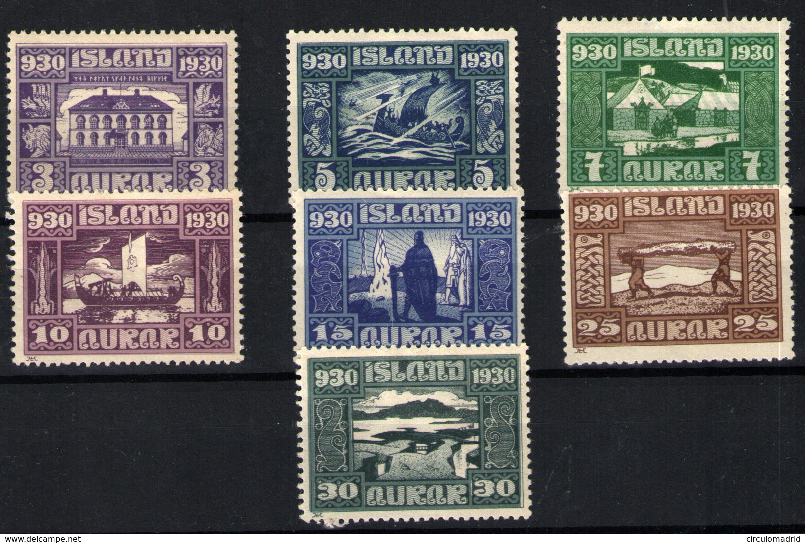 Islandia Nº 123/7, 129/30 - Unused Stamps