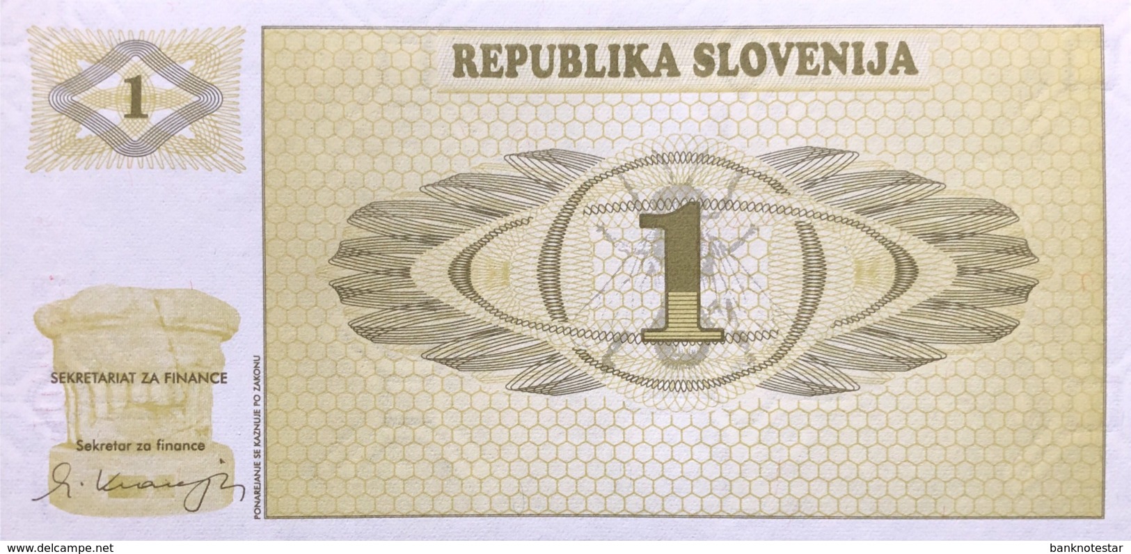 Slovenia 1 Tolar, P-1 (1990) - UNC - Slowenien