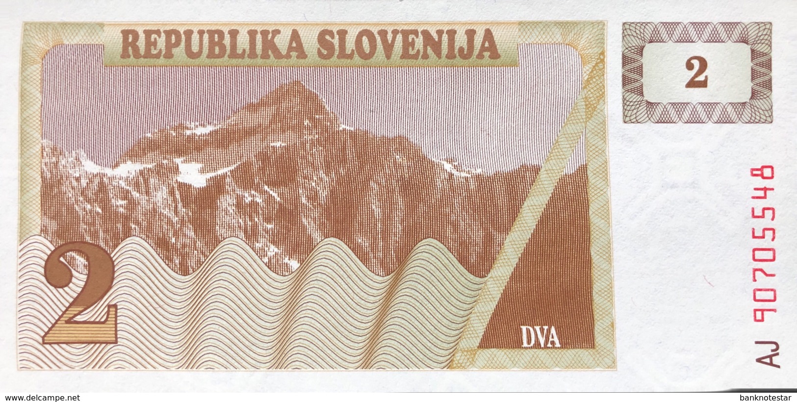 Slovenia 2 Tolarjev, P-2 (1990) - UNC - Slovenië