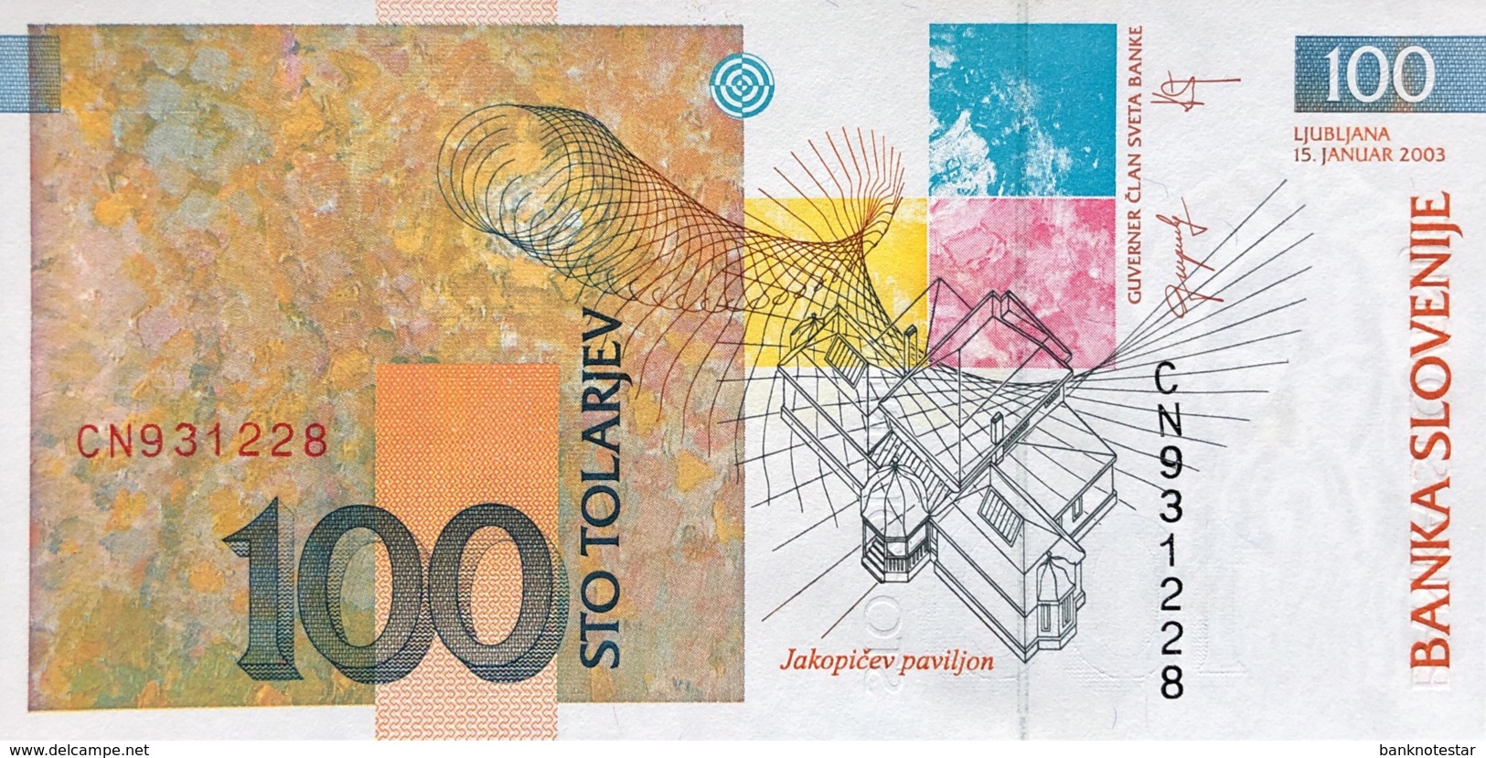 Slovenia 100 Tolarjev, P-31 (15.1.2003) - UNC - Slowenien