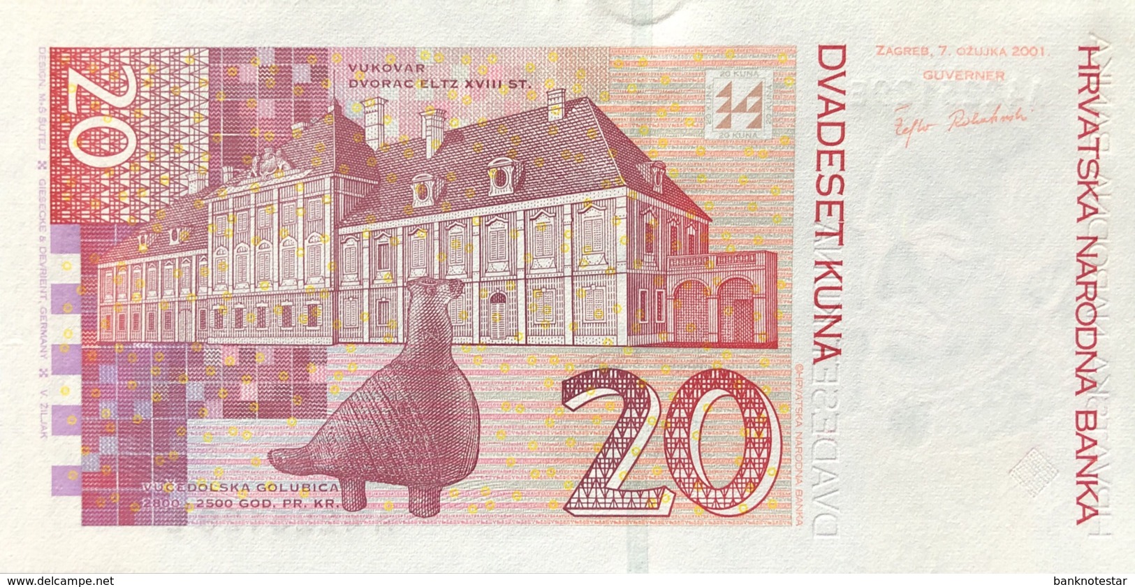 Croatia 20 Kuna, P-39a (7.3.2001) - UNC - Kroatien