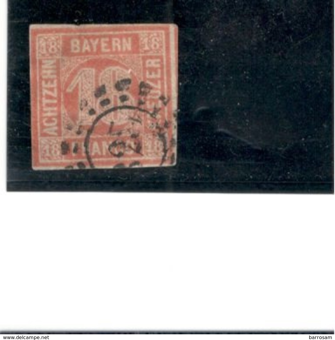 BAVARIA1862:Michel13 Cat.Value $200 (on Thin Paper But Also Has A Thin Area At Bottom Of Stamp) - Other & Unclassified