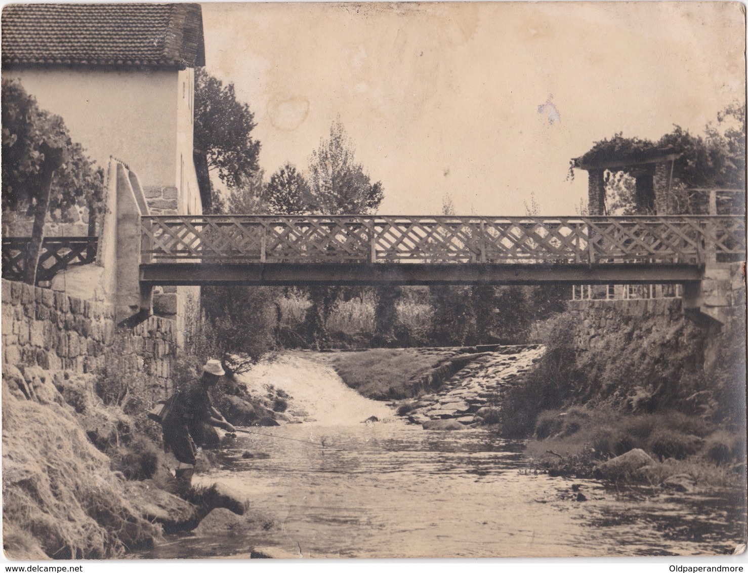 PORTUGAL   PHOTO PHOTOGRAPH - PHOTOGRAPHY  - RURAL SCENE -BRIDGE - RIVER    - 17,9  Cm X 23,9 Cm - Lugares