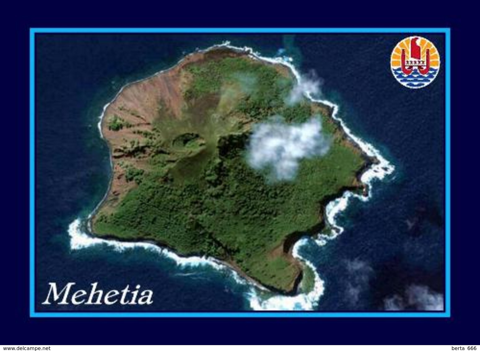 French Polynesia Mehetia Island Aerial View New Postcard - Polinesia Francese