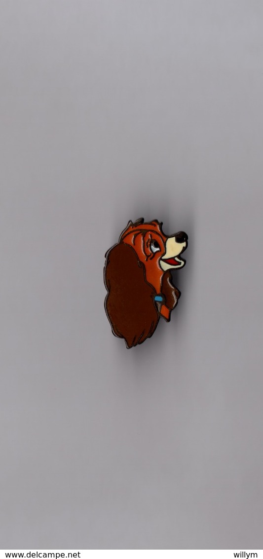 Pin's Disney / Lady - La Belle Et Le Chochard (signé Bertoni Milano) - Disney