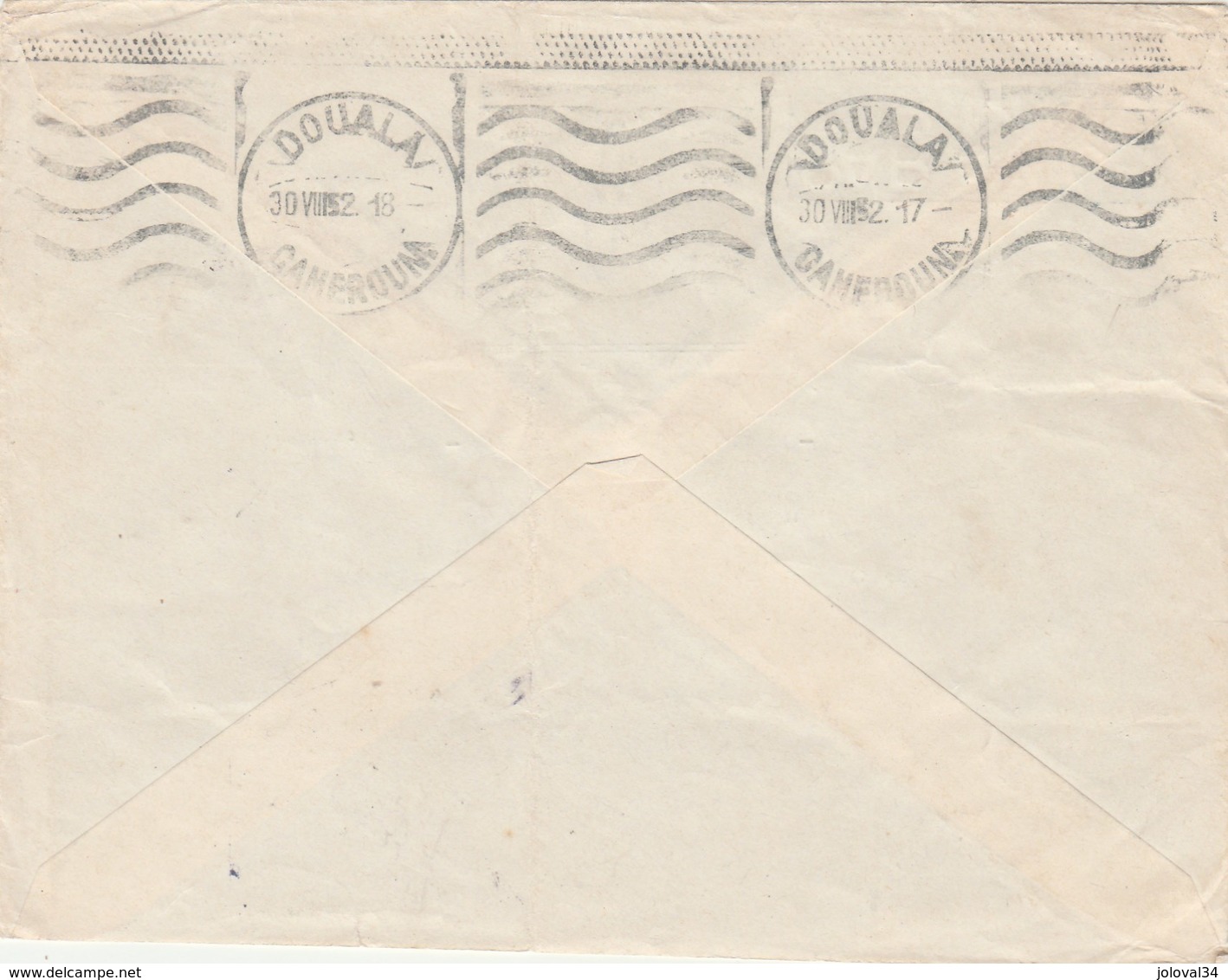 Cameroun Yvert  290 + 291 X 4 ( Bande De 3 ) Sur Lettre DSCHANG 29/8/1952 à Figaro Paris Par Douala - Lettres & Documents