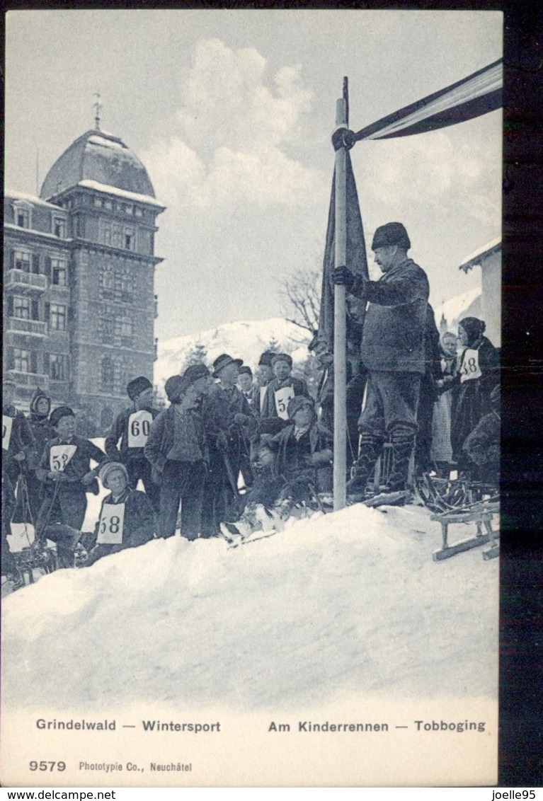 Grindelwald - Wintersport - Am Kinderrennen - Tobboging - 1910 - Grindelwald