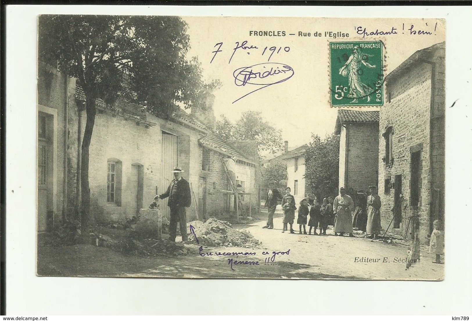 52 - Haute Marne -  Froncles - Rue De L'église - Animée - Enfants Beau Plan  -Réf.vvl - Autres & Non Classés