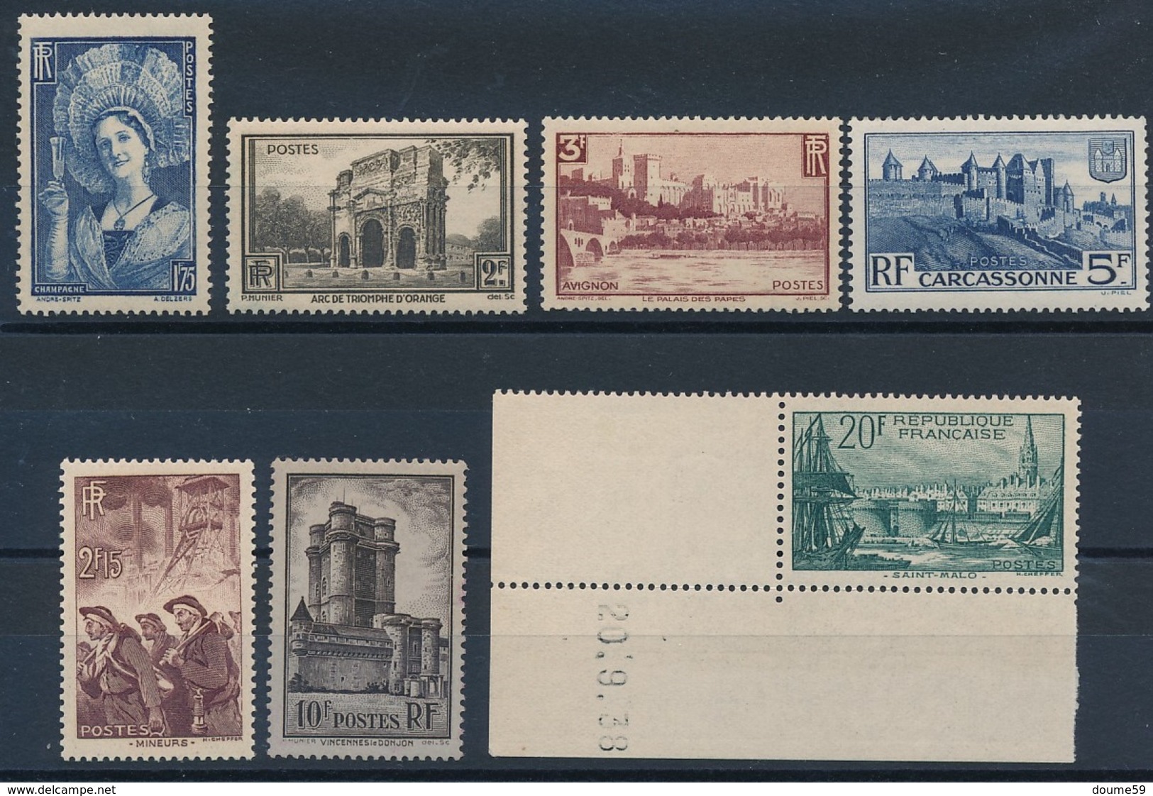 CZ-154: FRANCE :lot Avec N°388/394** - Unused Stamps
