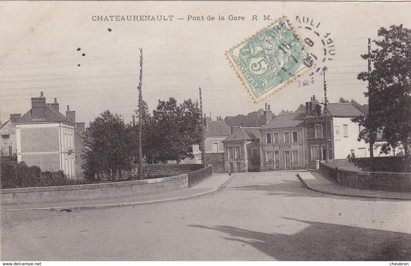 37. CHÂTEAU RENAULT. CPA. PONT DE LA GARE. ANNEE 1906 + TEXTE - Autres & Non Classés