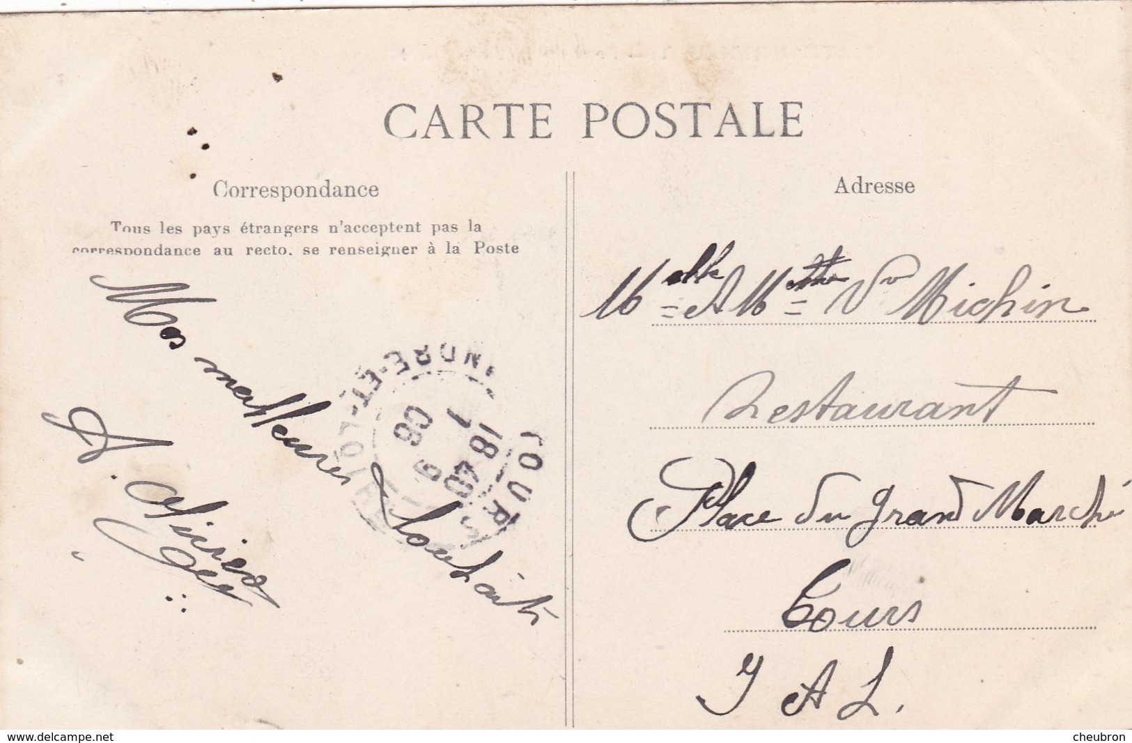 37. CHÂTEAU RENAULT. CPA. PONT DE LA GARE. ANNEE 1906 + TEXTE - Autres & Non Classés